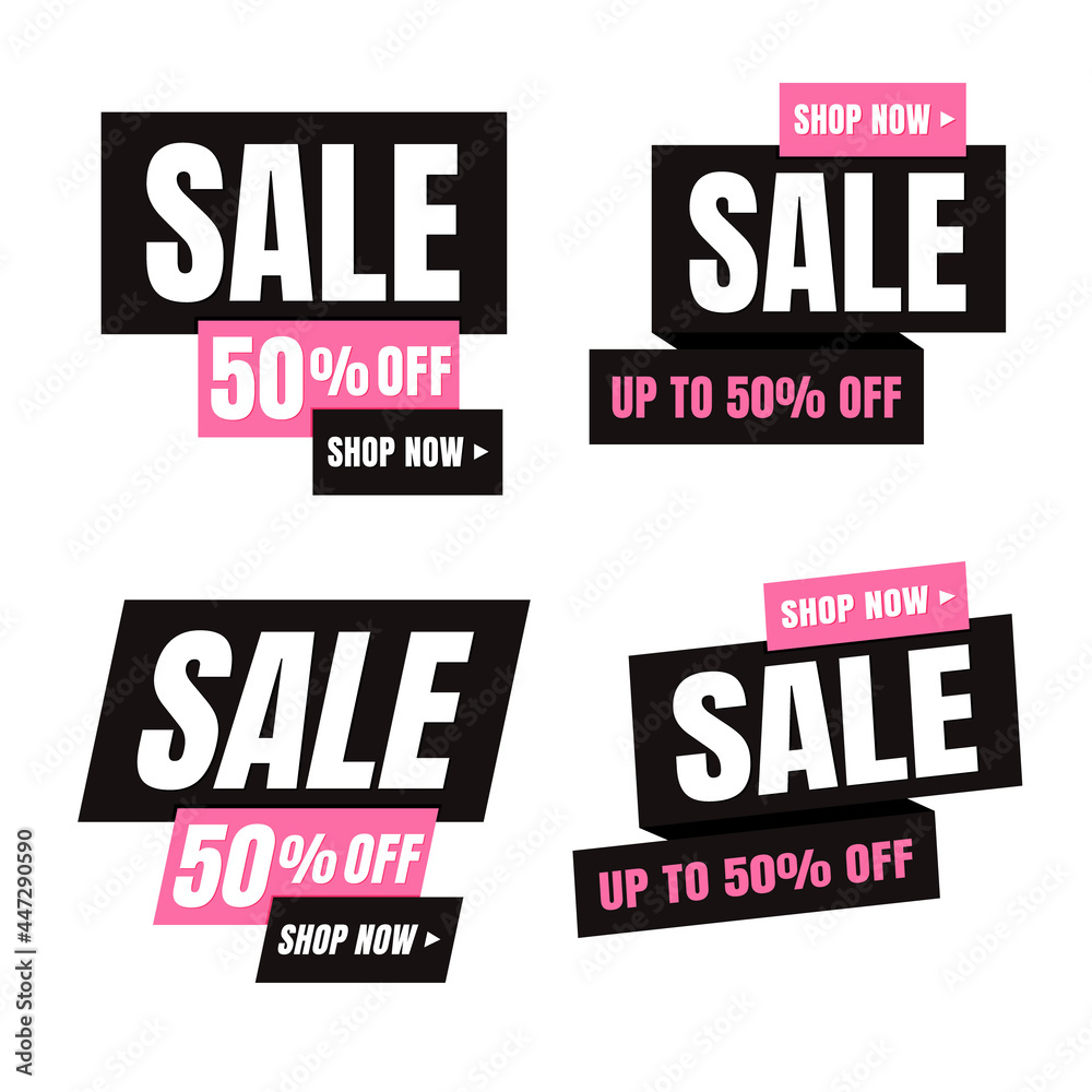 Fototapeta premium Abstract sales banner and discount label.