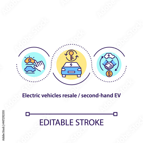 Photos Electric vehicles resale concept icon