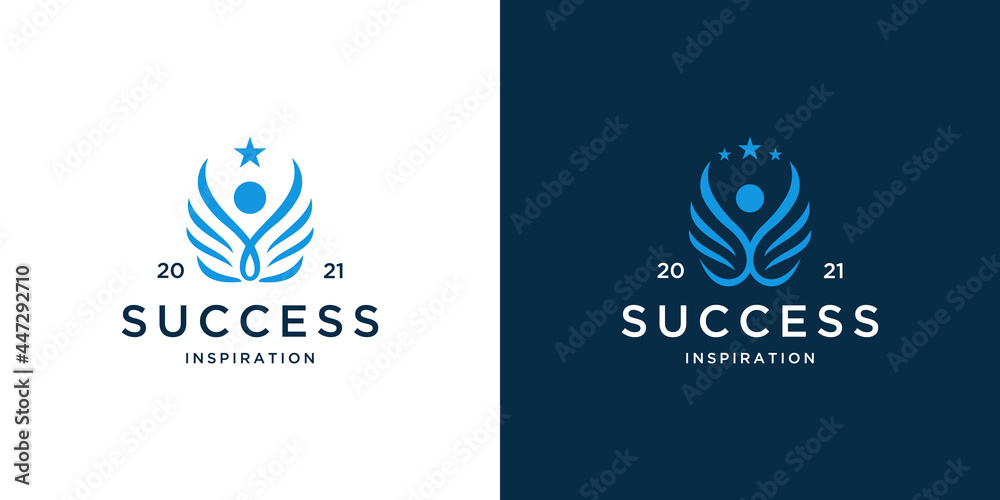 success logo template for leadership and education design