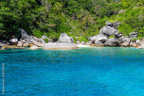 Turquoise water of Andaman Sea at Similan Islands, Khao Lak, Thailand,