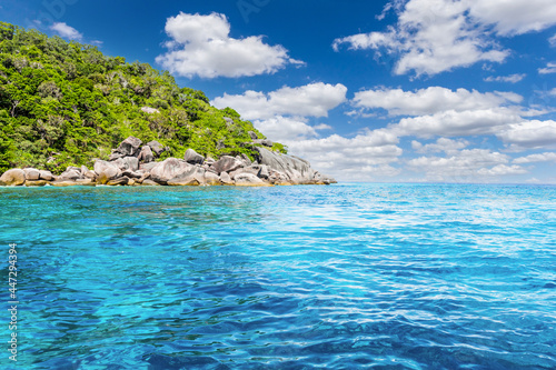 Turquoise water of Andaman Sea at Similan Islands, Khao Lak, Thailand,