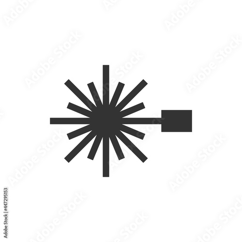 Laser led radiation icon isolated on white background. Laser symbol modern, simple, vector, icon for website design, mobile app, ui. Vector Illustration