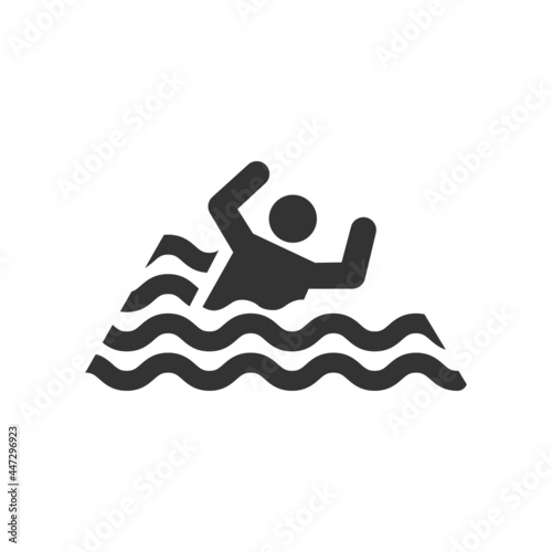 Swimmer icon isolated on white background. Beach symbol modern, simple, vector, icon for website design, mobile app, ui. Vector Illustration