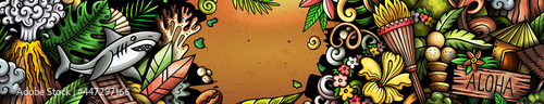 Photography Hawaii hand drawn doodle banner