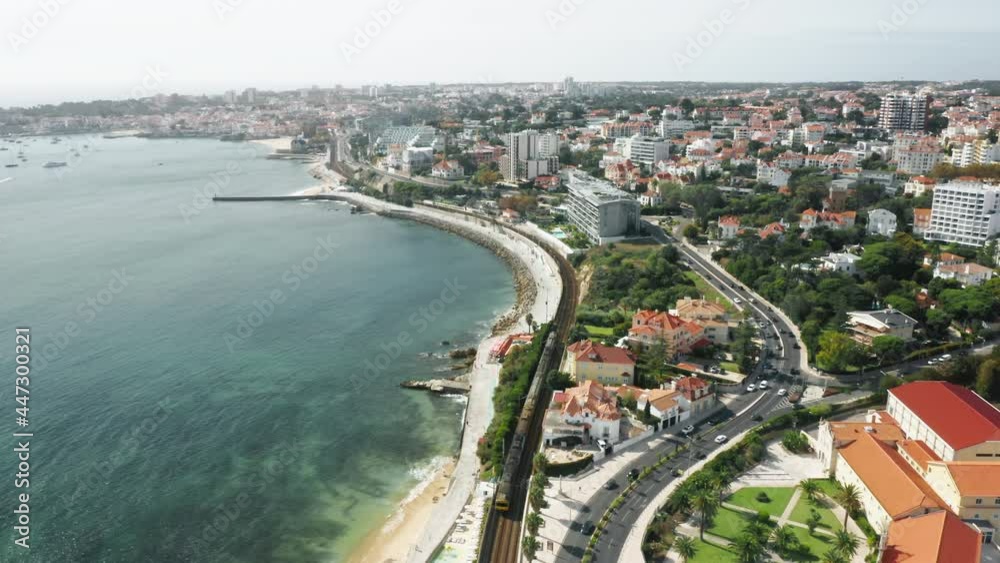 Aerial view of a gorgeous town with cobbled streets within historic center Aerial view of a gorgeous town with cobbled streets within historic center