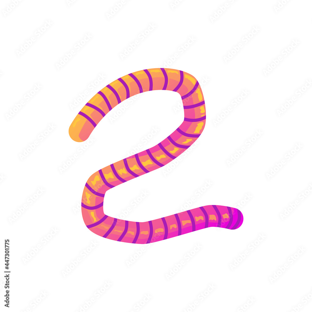 Naklejka premium Classic sweet marmalade, caramel or gummy jelly candy in snake shape