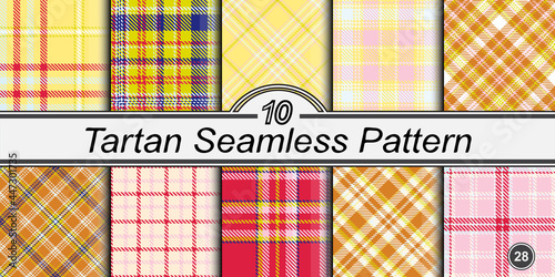 Classic tartan pattern set.