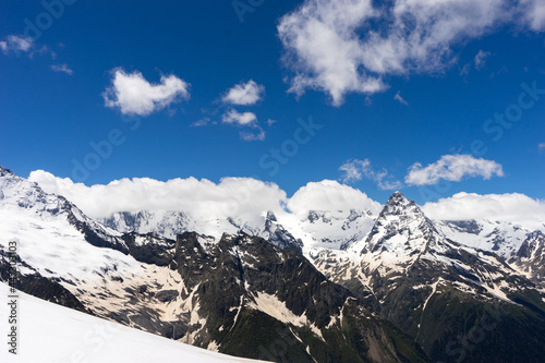 Wallpaper Mural Great nature mountain landscapes. High mountains under snow. Scenic View Of Mountains Against Blue Sky. Torontodigital.ca