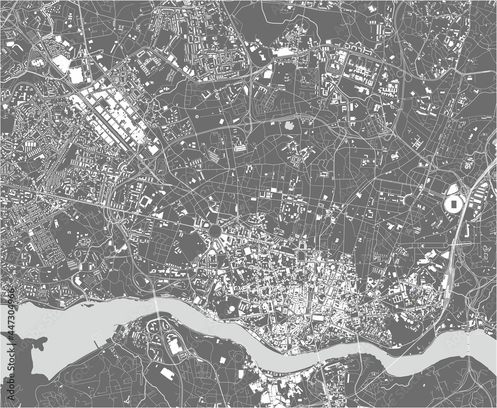 Obraz premium map of the city of Porto, Portugal