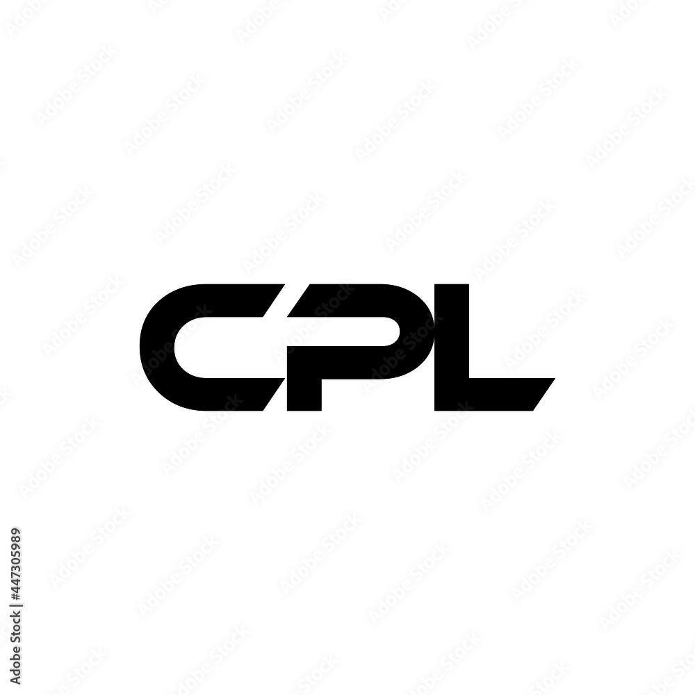 Vecteur Stock CPL letter logo design with white background in ...