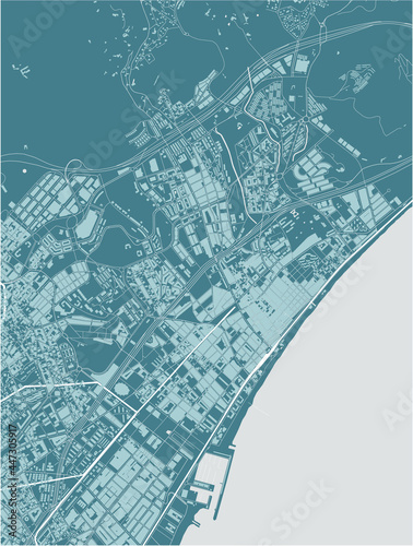 map of the city of Badalona, Spain
