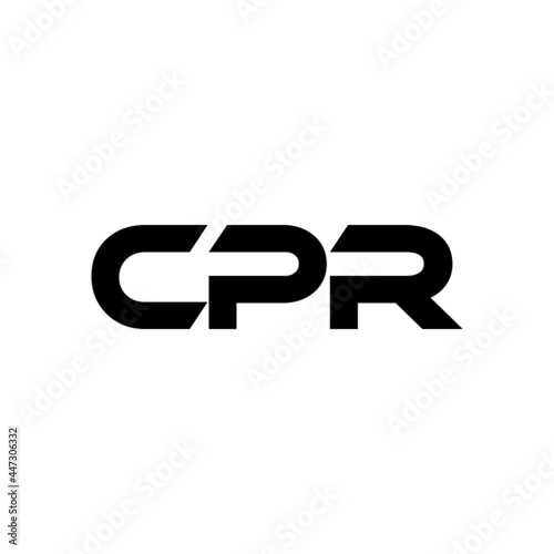CPR letter logo design with white background in illustrator, vector logo modern alphabet font overlap style. calligraphy designs for logo, Poster, Invitation, ETC.