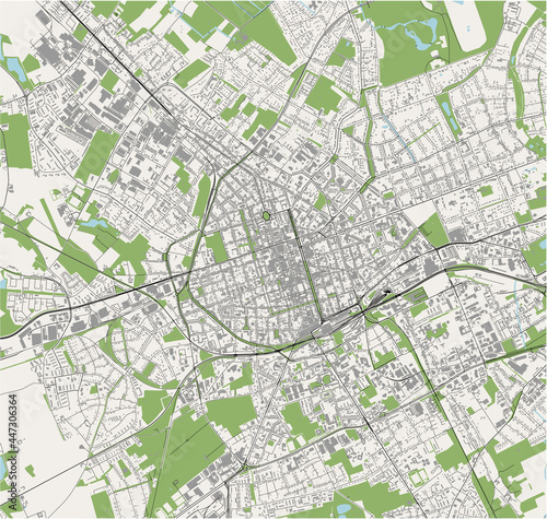 map of the city of Krefeld  Germany