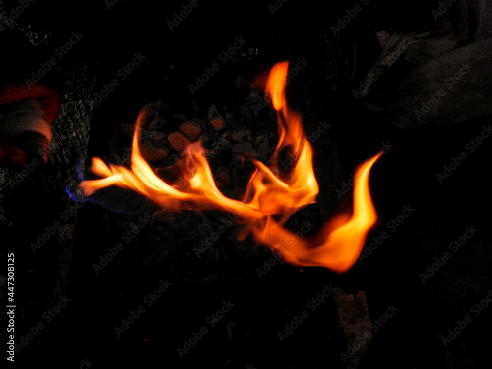 Fototapeta premium fire in the dark