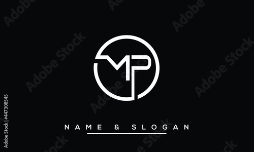 MP,  PM,  M,  P   Abstract Letters Logo Monogram