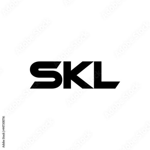 SKL letter logo design with white background in illustrator, vector logo modern alphabet font overlap style. calligraphy designs for logo, Poster, Invitation, etc. © Aftab