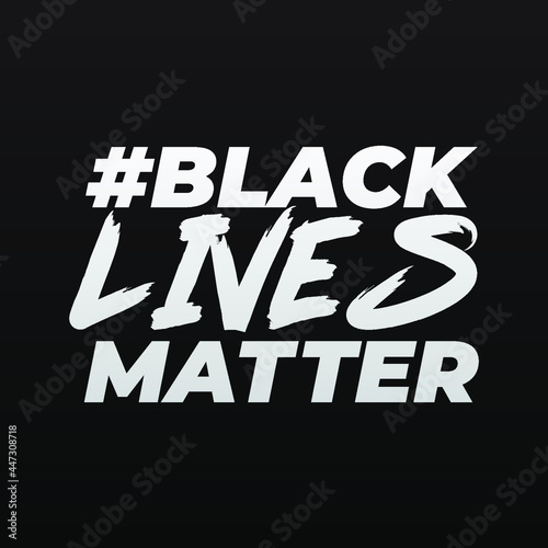 Black Lives matter modern creative minimalist banner, sign, design concept, social media post with white text on a black background 