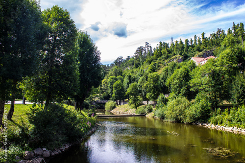 View of Pivka River and Nature in Postojna  Slovenia