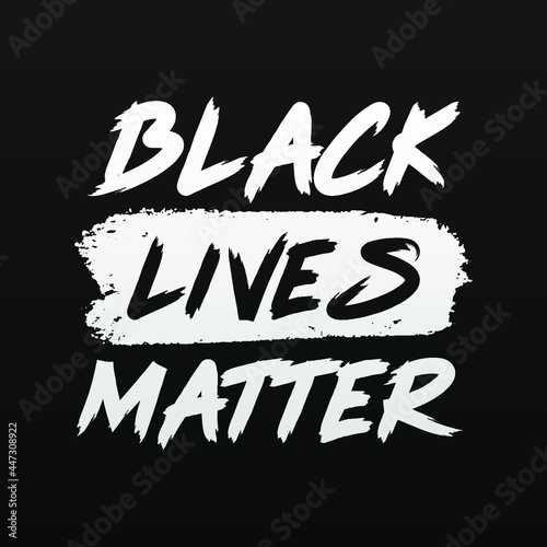 Black Lives matter modern creative minimalist banner, sign, design concept, social media post with white text on a black abstract background 
