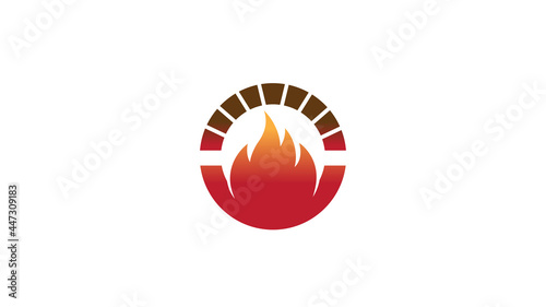 creative oven fire logo