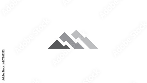 Free Download creative geometric mountain logo vector - GFXLoad