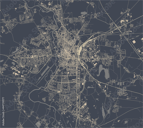 map of the city of of Halle, Germany