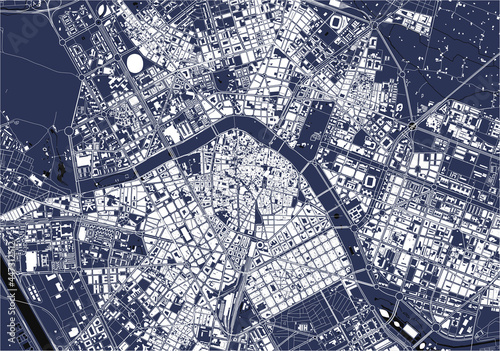 map of the city of Valencia, Spain