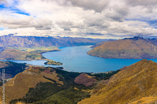 Queenstown, Cecil Peak And Lake Wakatipu From Ben Lomond