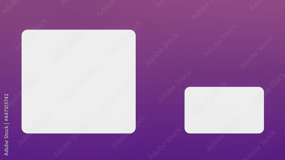 Abstract white on purple gradient background.
