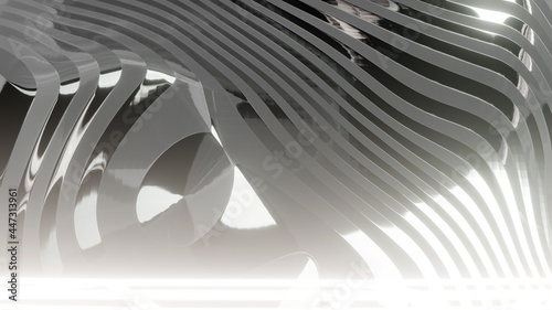 Fototapeta Naklejka Na Ścianę i Meble -  3D illustration. 3d render, abstract geometric background, multicolored balloons, primitive shapes, minimalist design, space, planet