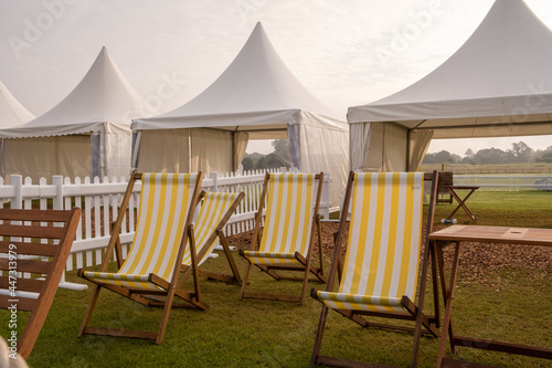 Gold cup 2021, Deck chairs and marquess at Cowdray polo event photo