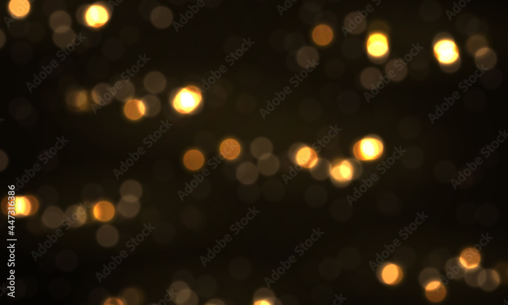 Light shining glowing bokeh lights, dust particles