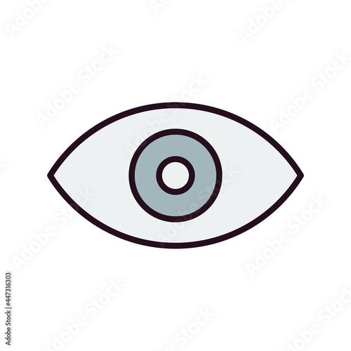 Eye Linear Vector Icon Design