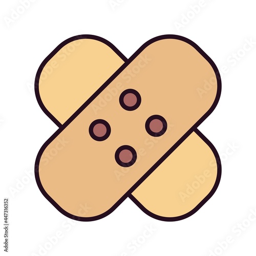 Bandage Linear Vector Icon Design
