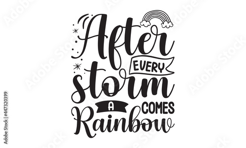 After every storm comes a rainbow  God knew my heart needed you  Baby shower hand drawn modern brush calligraphy phrase  Cute simple vector sign  Good for baby    greeting card