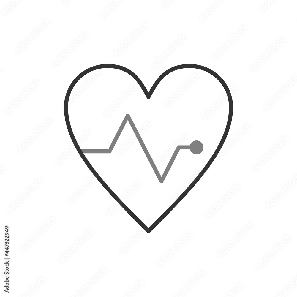 Heart Linear Vector Icon Design
