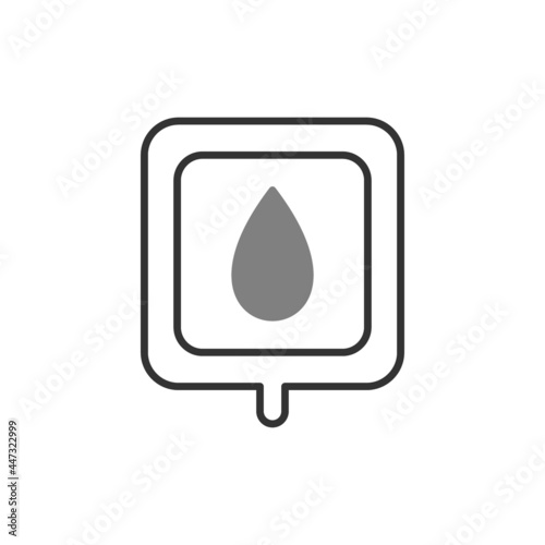 Blood Bag Linear Vector Icon Design