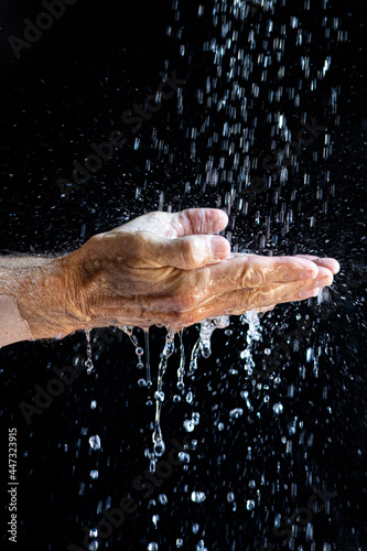 Hands wash clean in shower 2