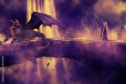 Foto Fantasy - Sorceress and Dragon