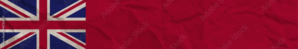 Fototapeta premium United Kingdom Long Horizontal Banner Flag Paper Texture Effect Illustration