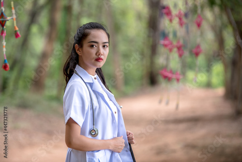 A young doctor is going out to treat rural patients.