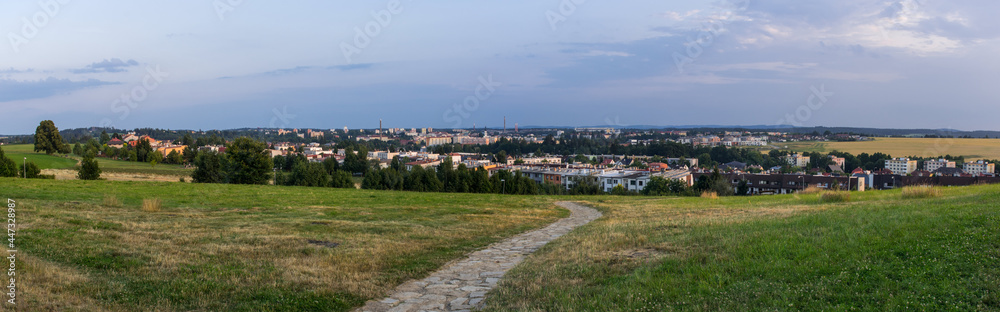 Panoramic view of small town Zdar nad Sazavou, Czechia