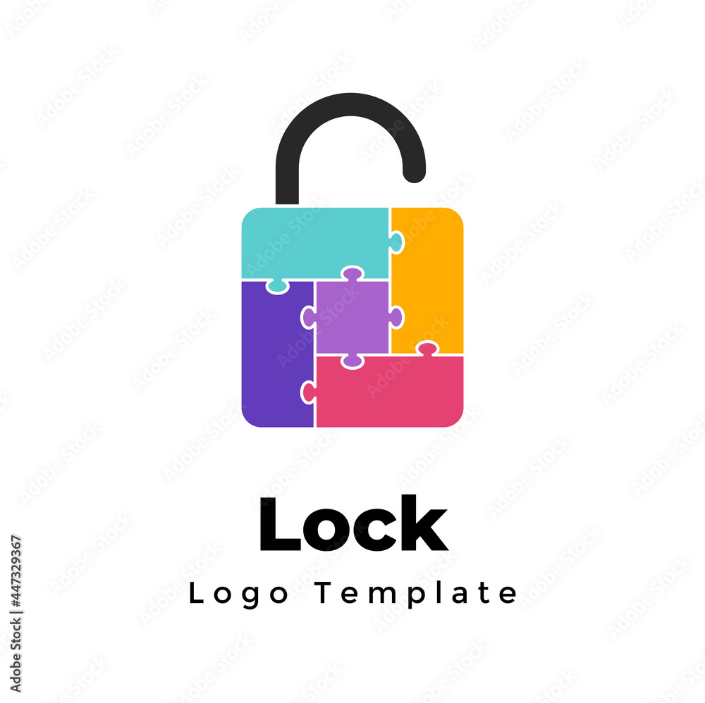 Creative vector internet security logo. Abstract lock puzzle sign. Modern minimalistic privacy symbol. Identity graphic safety element. Web protect icon. Creative vector internet security logo. Abstract lock puzzle sign. Modern minimalistic privacy symbol. Identity graphic safety element. Web protect icon.