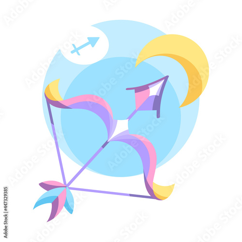 Isolated sagittarius icon colored zodiac sign Vector
