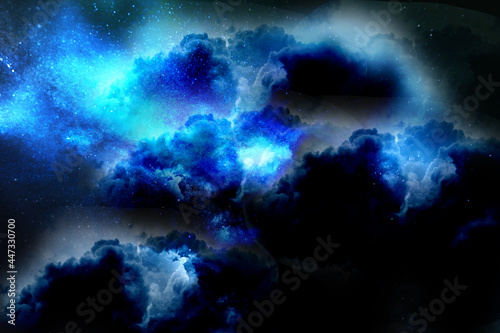 Fototapeta Naklejka Na Ścianę i Meble -  Blue night sky with stars. Night Sky Wallpapers.