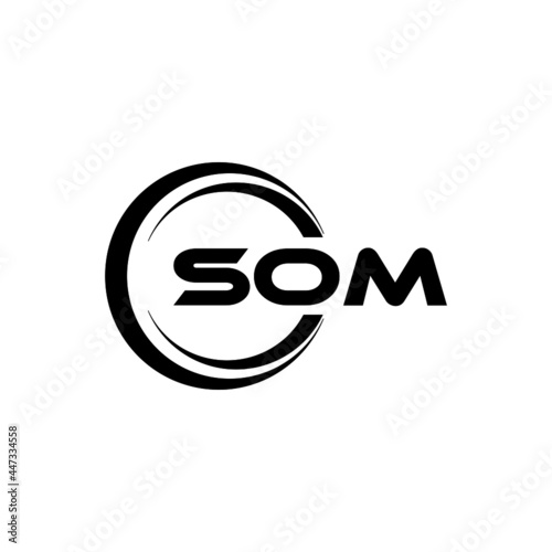 SOM letter logo design with white background in illustrator, cube logo, vector logo, modern alphabet font overlap style. calligraphy designs for logo, Poster, Invitation, etc.