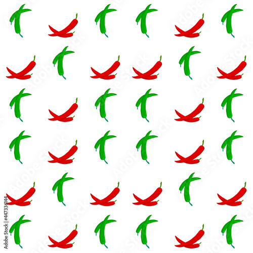 Raster pattern of red and green pepper.Suitable for background, advertising, banners, postcards, prints
