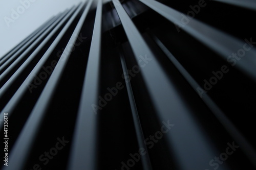 Fotografie Black modern radiator,