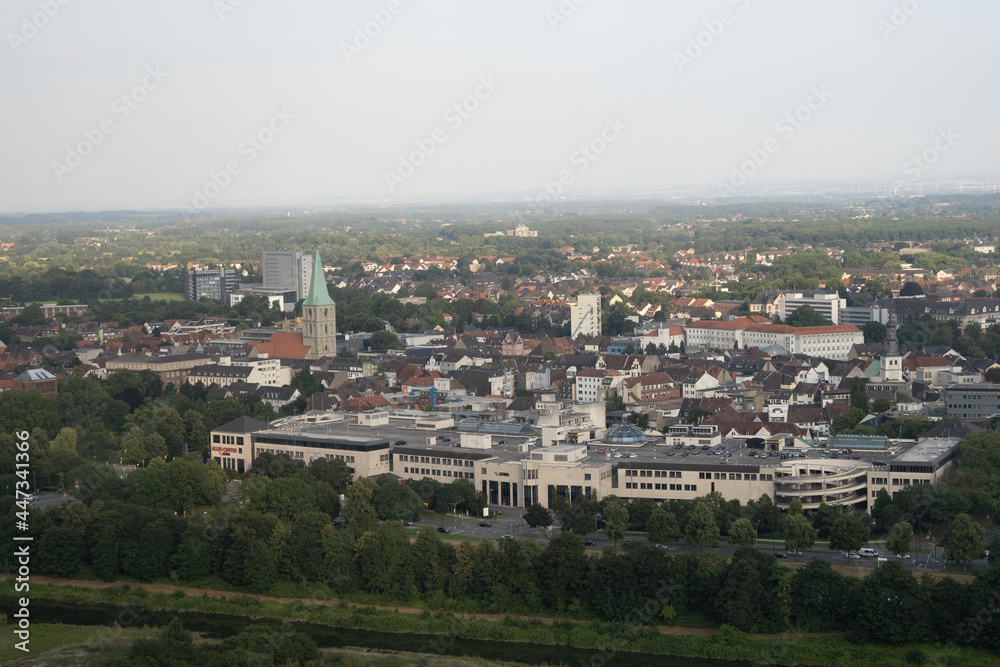 Luftbild der Innenstadt von Hamm Westfalen im Ruhrgebiet, Deutschland