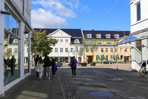 Street in the city of Silkeborg - Denmark